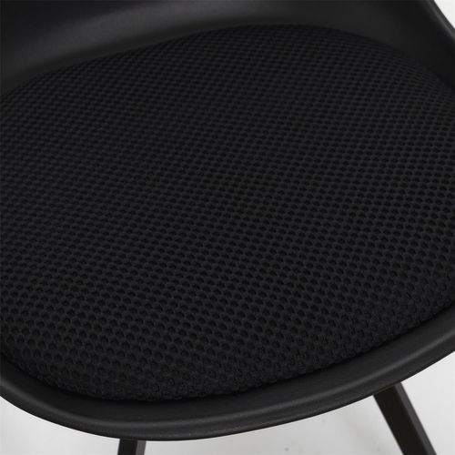 Lot De 4 Chaises Avec Coussin Atome - Noir