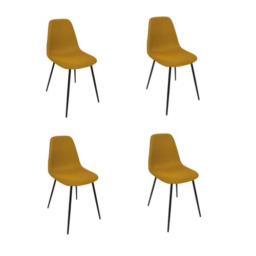 Lot De 4 Chaises Atome - Jaune