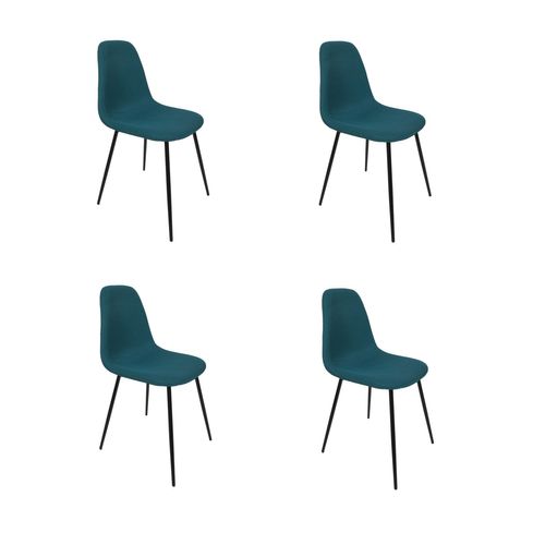 Lot De 4 Chaises Atome - Bleu