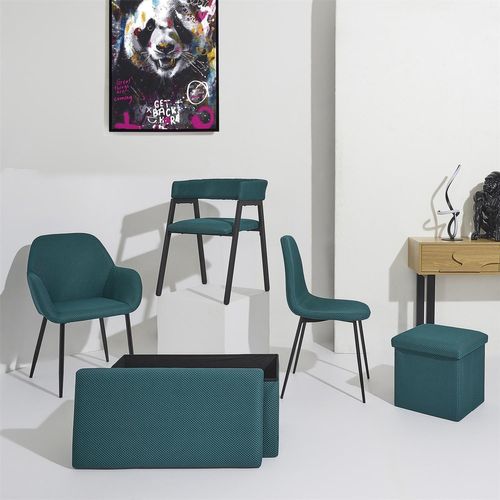 Lot De 4 Chaises Atome - Bleu