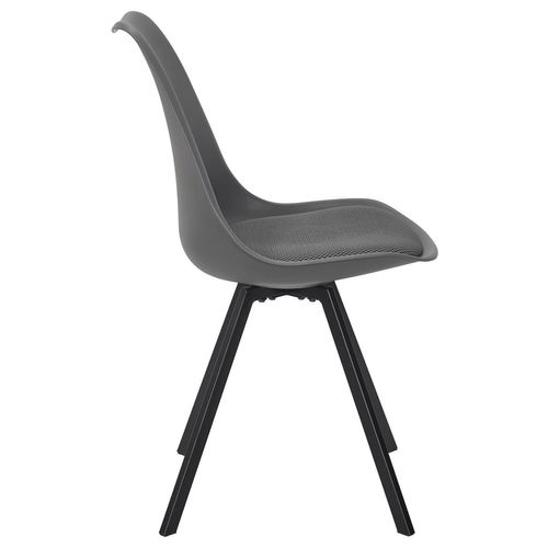 Lot De 4 Chaises Avec Coussin Atome - Gris Foncé