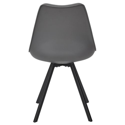 Lot De 4 Chaises Avec Coussin Atome - Gris Foncé