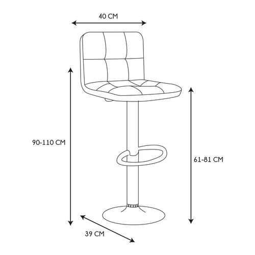 Lot De 2 Chaises De Bar Réglables Downtown - Marron