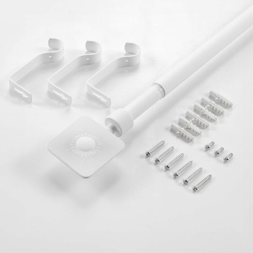 Kit De Tringle à Rideaux Extensible Sarita - L. 210 à 380 Cm - Blanc