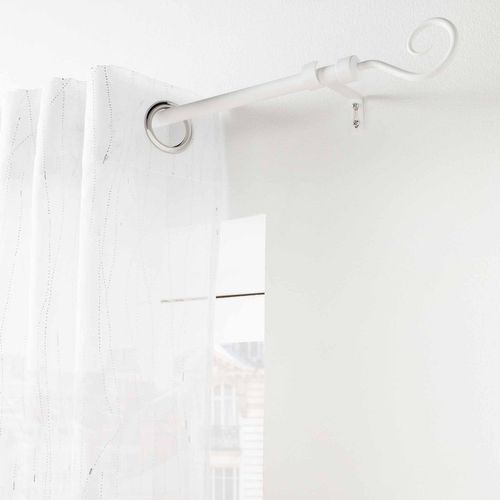 Kit De Tringle à Rideaux Extensible Arabesque - L. 210 à 380 Cm - Blanc
