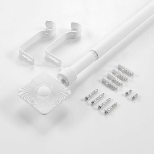 Kit De Tringle à Rideaux Extensible Sarita - L. 120 à 210 Cm - Blanc