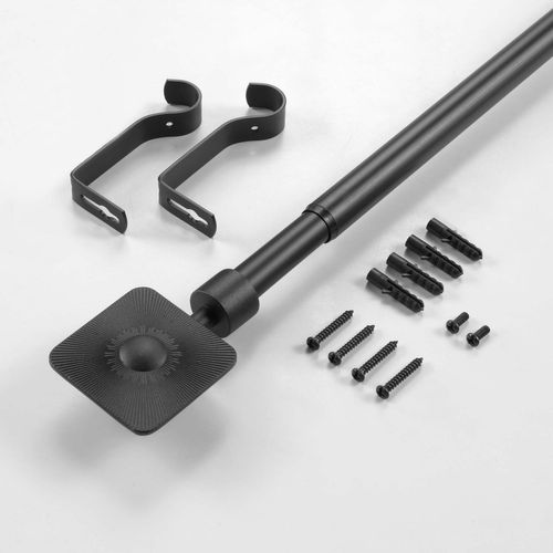 Kit De Tringle à Rideaux Extensible Sarita - L. 120 à 210 Cm - Noir