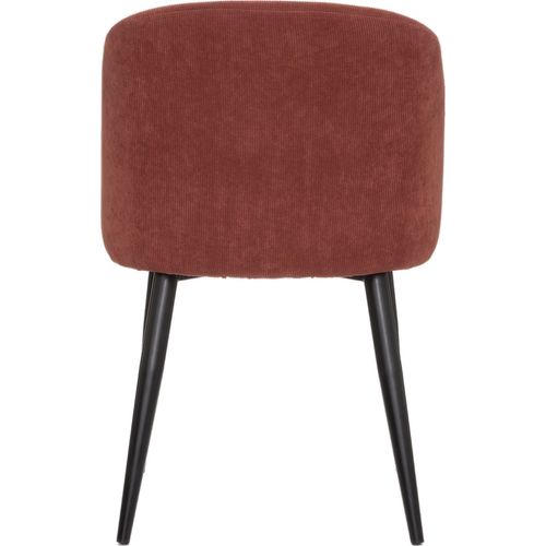 Lot De 4 Chaises En Velours Côtelé Celeste - Terracotta