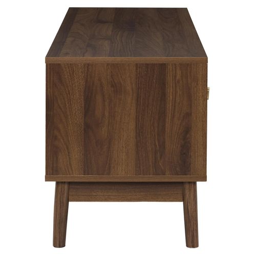 Meuble TV 2 Portes Et 2 Niches Effet Noyer Tiffany - Marron