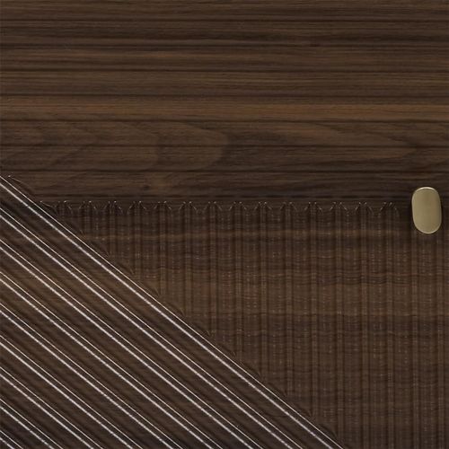 Buffet 2 Portes Et 2 Niches Effet Noyer Tiffany - Marron