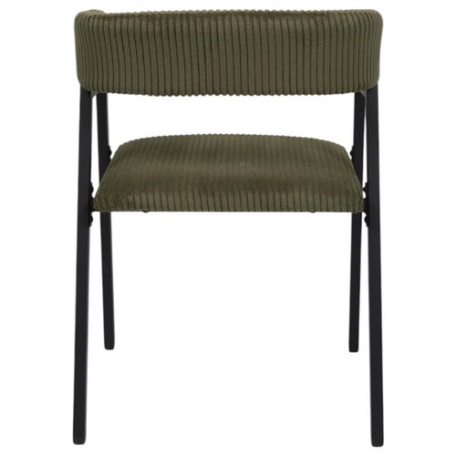 Lot De 2 Fauteuils Design En Tissu Côtelé Scott - Vert