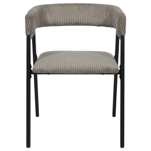 Lot De 2 Fauteuils Design En Tissu Côtelé Scott - Taupe