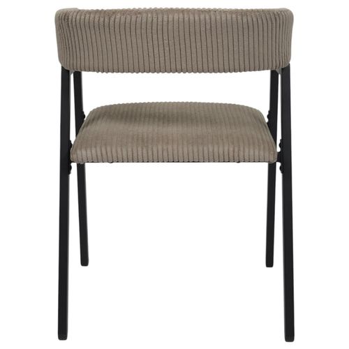 Lot De 2 Fauteuils Design En Tissu Côtelé Scott - Taupe