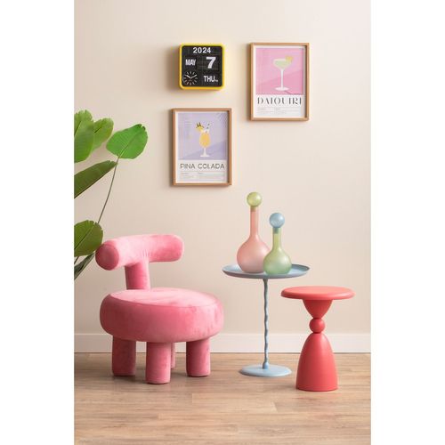 Affiche Encadrée Cocktail - 31,5 X 41,5 Cm - Rose