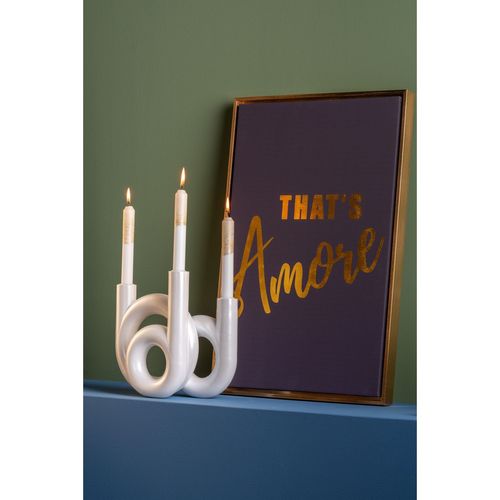 Bougeoir Anneaux Moyen Loopa - Blanc