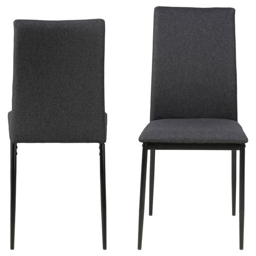 Lot De 4 Chaises De Salle à Manger Midena - Gris Foncé