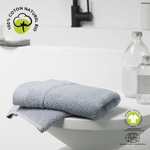 Serviette Pour Invité - 100% Coton Bio - 30 X 50 Cm - Gris Acier