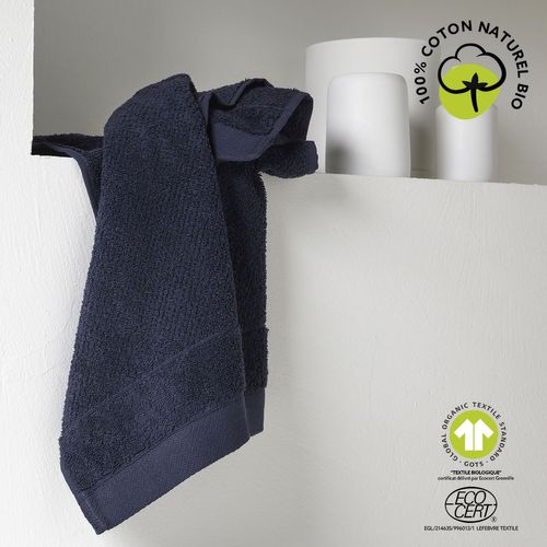 Maxi Drap De Bain - 100% Coton Bio - 90 X 150 Cm - Bleu Navy