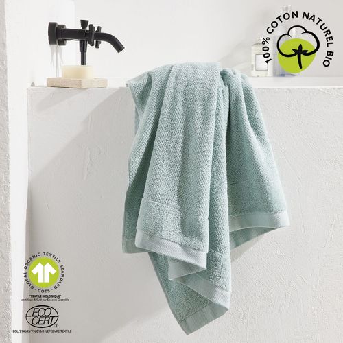 Maxi Drap De Bain - 100% Coton Bio - 90 X 150 Cm - Vert Céladon