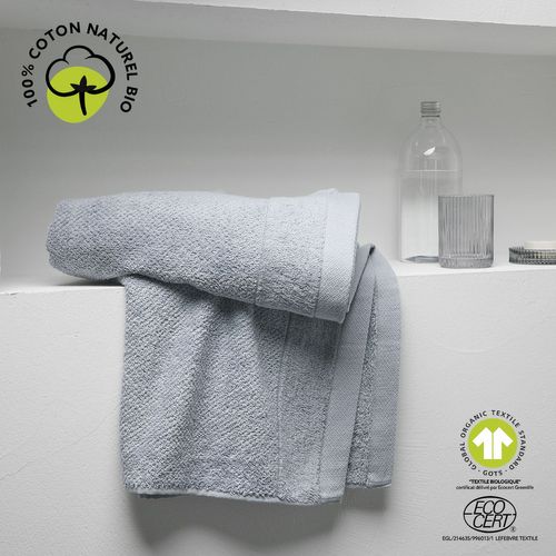 Drap De Bain - 100% Coton Bio - 70 X 130 Cm - Gris Acier