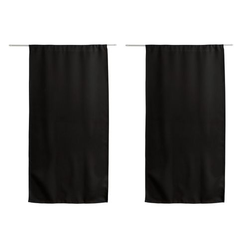 Vitrage Occultant Reglisse - 60 X 120 Cm - Noir