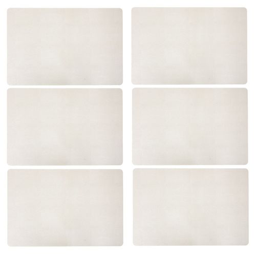 Lot De 6 Sets De Table Effet Écailles Mira - 49 X 33 Cm - Crème