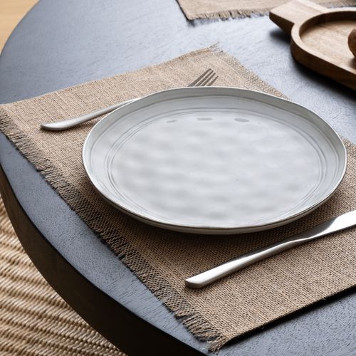 Lot De 6 Sets De Table à Franges - 45 X 30 Cm - Naturel