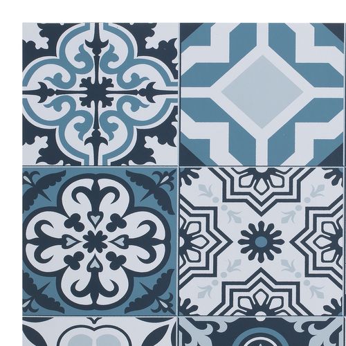 Lot De 6 Sets De Table Mosaïque Carreaux De Ciment - 45 X 30 Cm - Bleu