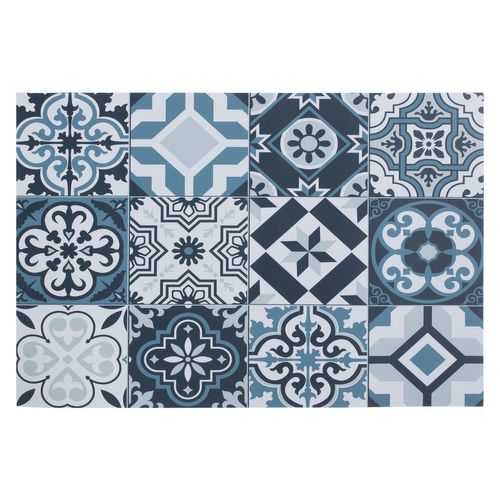 Lot De 6 Sets De Table Mosaïque Carreaux De Ciment - 45 X 30 Cm - Bleu