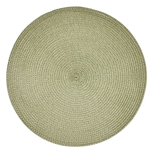 Lot De 6 Sets De Table Tressés Afhir - Diam. 38 Cm - Vert Olive