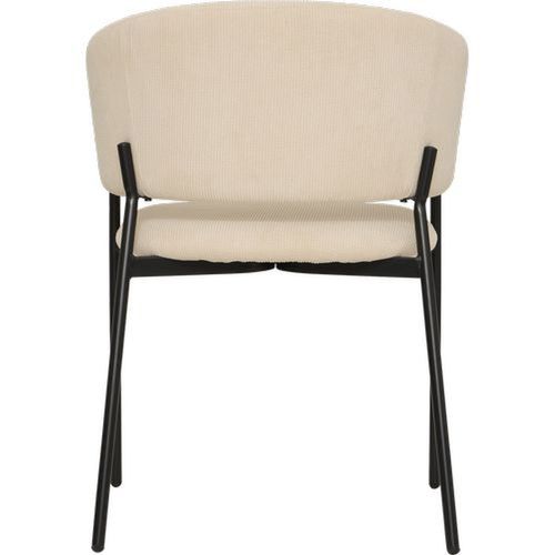 Lot De 2 Fauteuils à Diner En Velours Solea - Beige