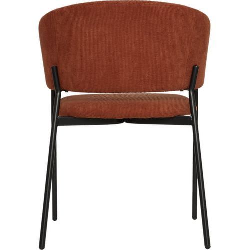 Lot De 2 Fauteuils à Diner En Velours Solea - Terracotta