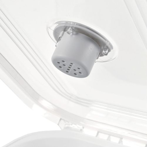 Boite Conteneur à Croquettes Pliable Avec Roues - Blanc