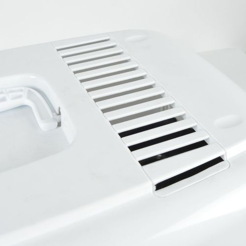 Maison De Toilette Litière Pour Chat Ugo - Blanc Et Gris Anthracite