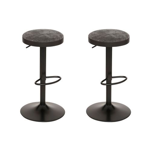 Lot De 2 Tabourets De Bar En Métal Ilsa - Gris Foncé