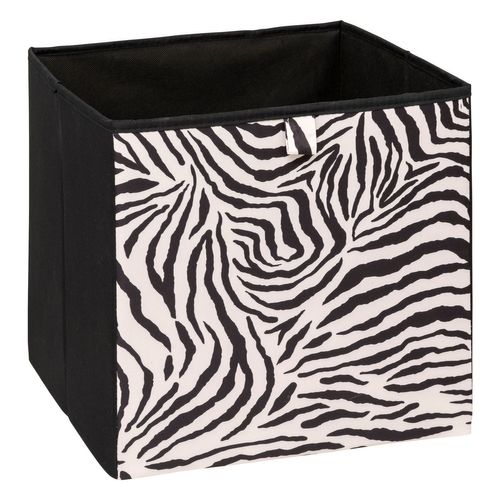 Lot De 6 Boîtes De Rangement Zebra - L. 31 X L. 31 X H. 31 Cm - Noir