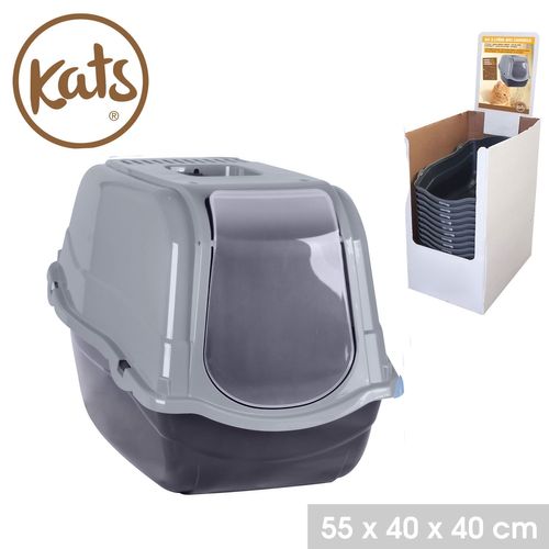 Maison De Toilette Litière Pour Chat Eden - Gris