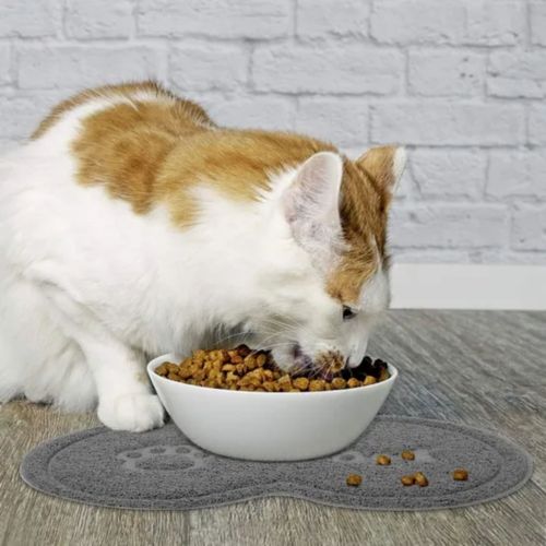 Tapis De Gamelle Antidérapant Et Anti-poussière Maya - Gris Foncé