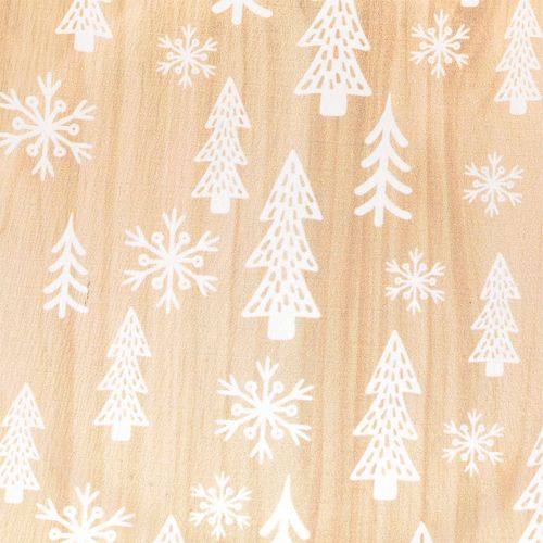 Lot De 12 Assiettes De Présentation Effet Bois Sapins - Beige