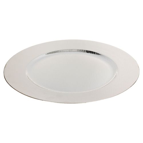 Lot De 12 Assiettes De Présentation Effet Bois - Argent