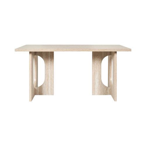 Table à Manger Effet Travertin Pour 4 Personnes Pietra - Beige