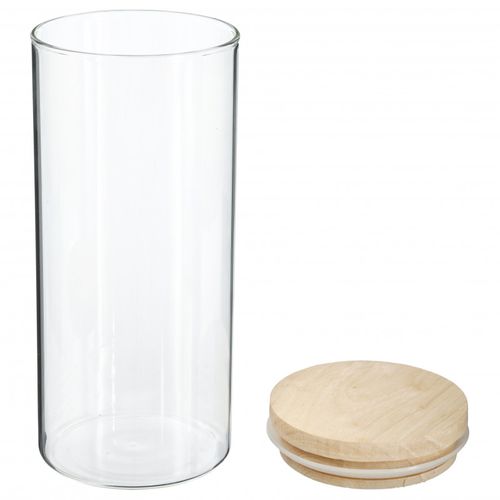 Bocaux De Rangement En Verre Et Bois Couvercle Hermétique Atmosphera - Bocal Hermétique 1.3 Litre