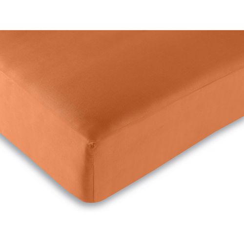 Drap Housse Orange 180 X 200 Cm / 100% Coton / 57 Fils/cm² "king Size"