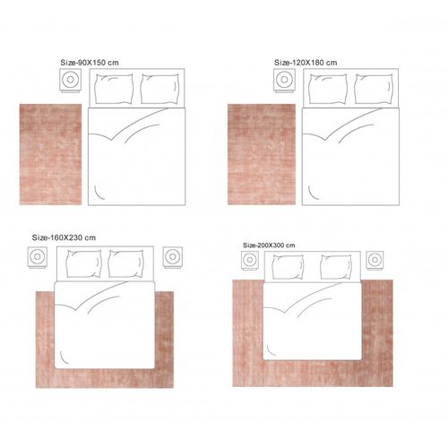 Tapis En Viscose Tissé à La Main 90 X 150 Cm