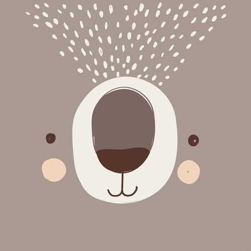 Parure De Couette 140 X 200 "ours" Réversible 100% Coton / 57 Fils/cm²