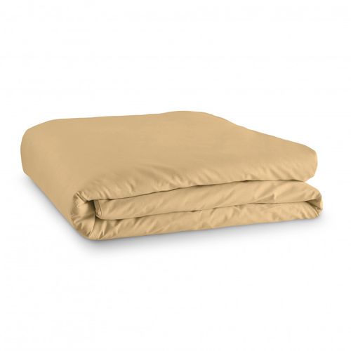 Housse De Couette Unie Taupe 260 X 240 Cm / 100% Coton / 57 Fils/cm² Pour Lit 2 Places "king Size"