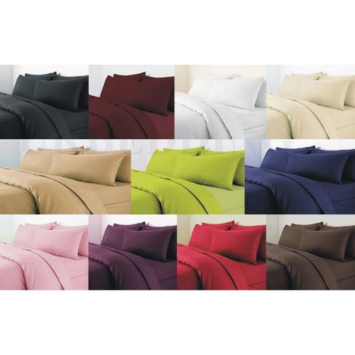 Housse De Couette Unie Taupe 260 X 240 Cm / 100% Coton / 57 Fils/cm² Pour Lit 2 Places "king Size"