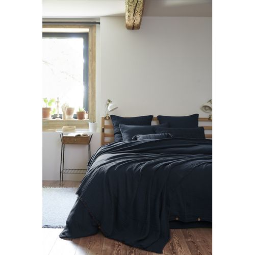 Plaid à Franges "gaïa" - 180x220 Cm - "gaze De Coton" L'effet Papillon