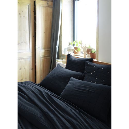 Taie D'oreiller Brodée Déco "gaïa Boho" 60 X 60 Cm et 50 X 70 Cm "gaze De Coton" L'effet Papillon