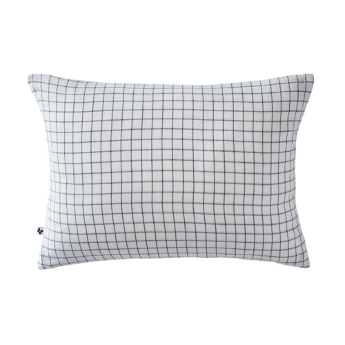 Taie D'oreiller Tissé-teint Petits Carreaux Déco "gaïa Mix" 60 X 60 Cm et 50 X 70 Cm "gaze De Coton"